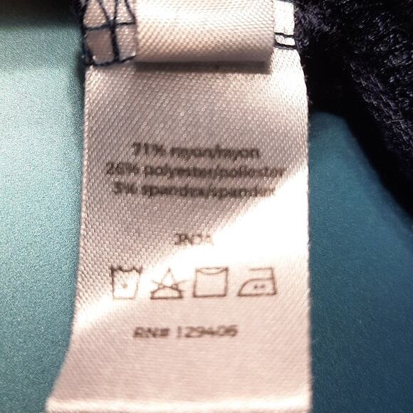 Venus Navy Blue Striped Hem Dress Sz Small Contrast Hem Zipper Fun Cute Sporty - Picture 8 of 13